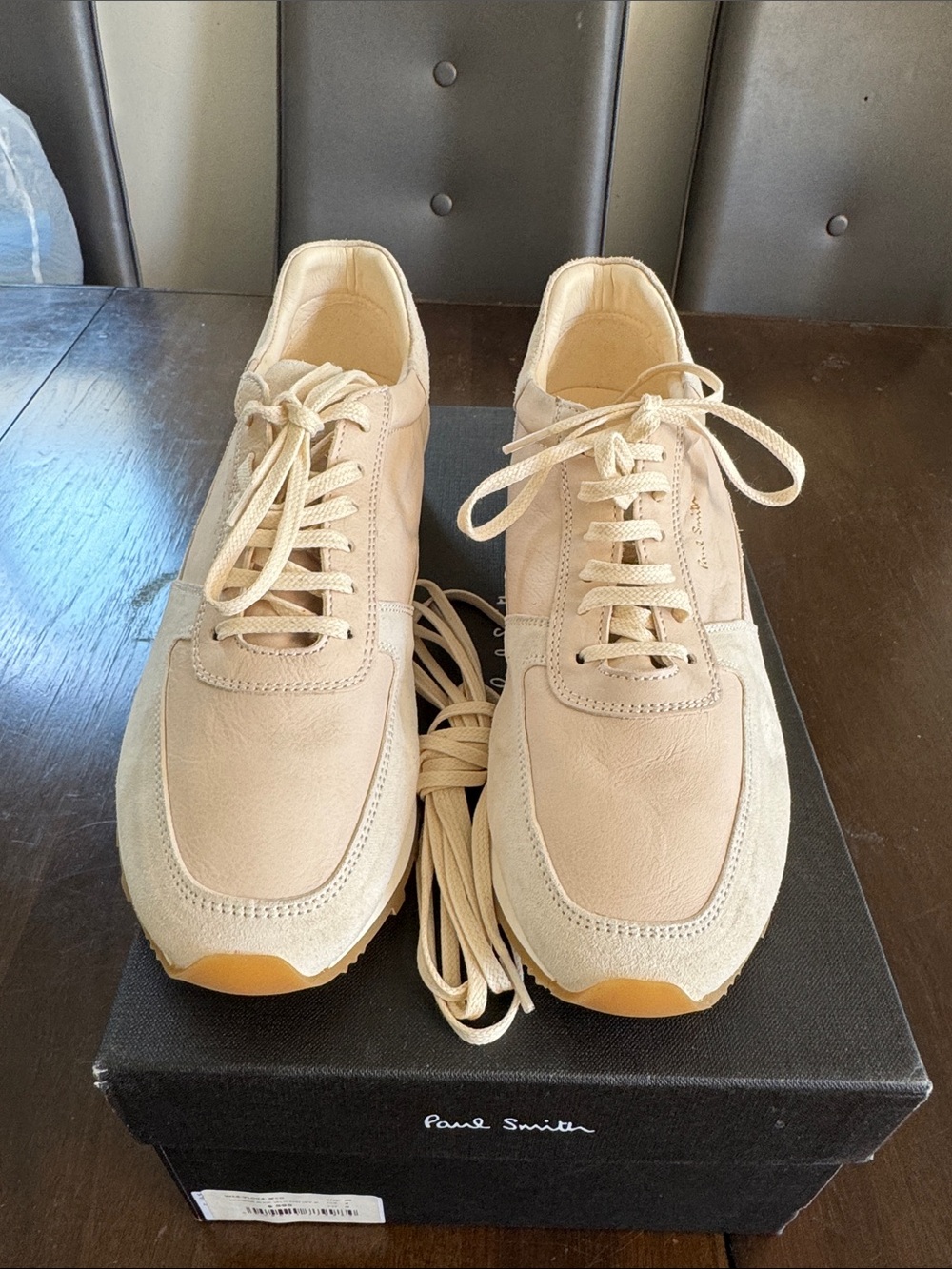 Paul Smith Beige Leather & Suede Low-Top Sneakers - Neutral Tone